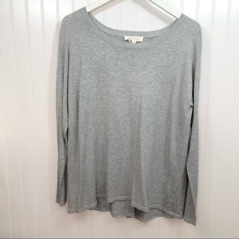 Vince Camuto Split Back Sweater Grey Sz M